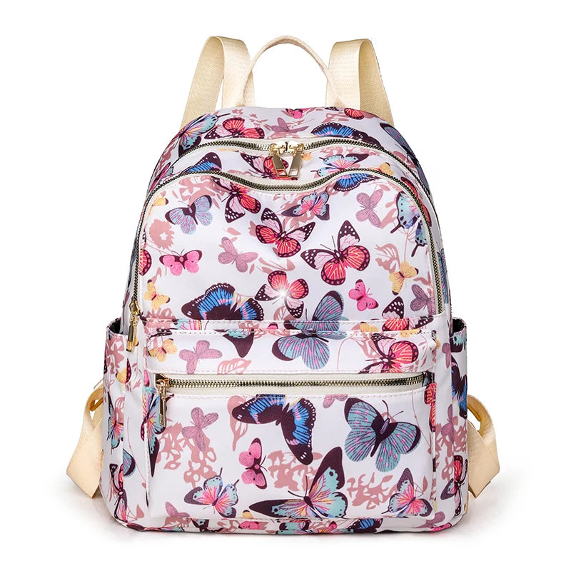 2024 Fashionable Printed Design Backpack With High Quality Nylon Large Capacity Backpacks Luxury Women's Brand Travel Bag Sac