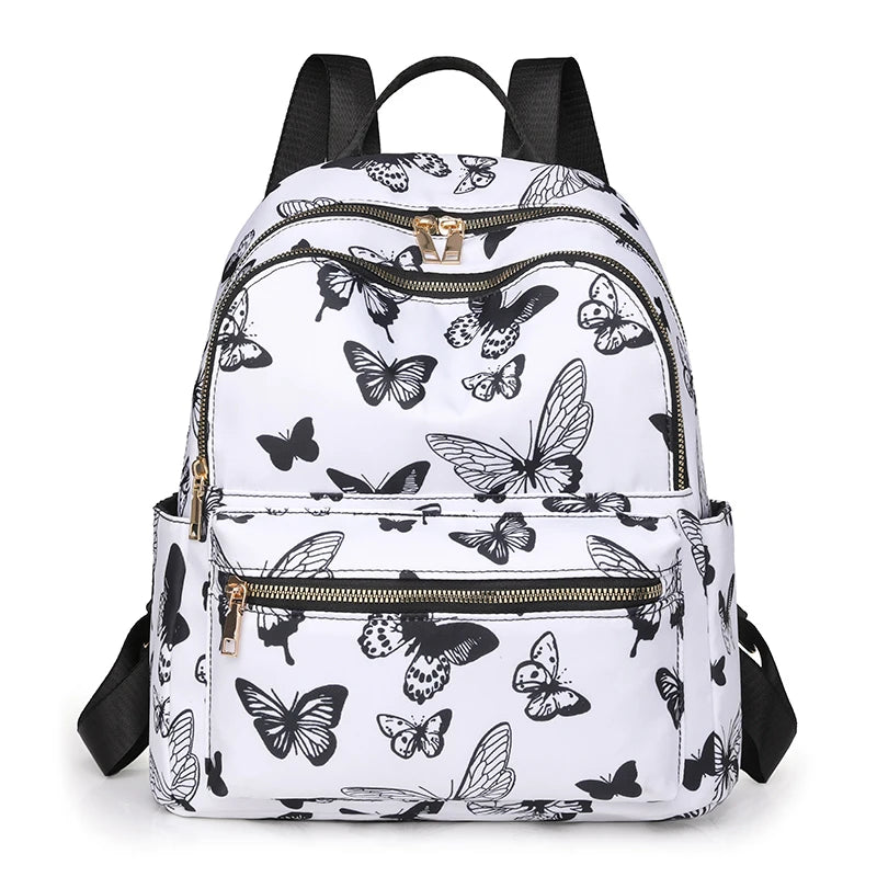 2024 Fashionable Printed Design Backpack With High Quality Nylon Large Capacity Backpacks Luxury Women's Brand Travel Bag Sac