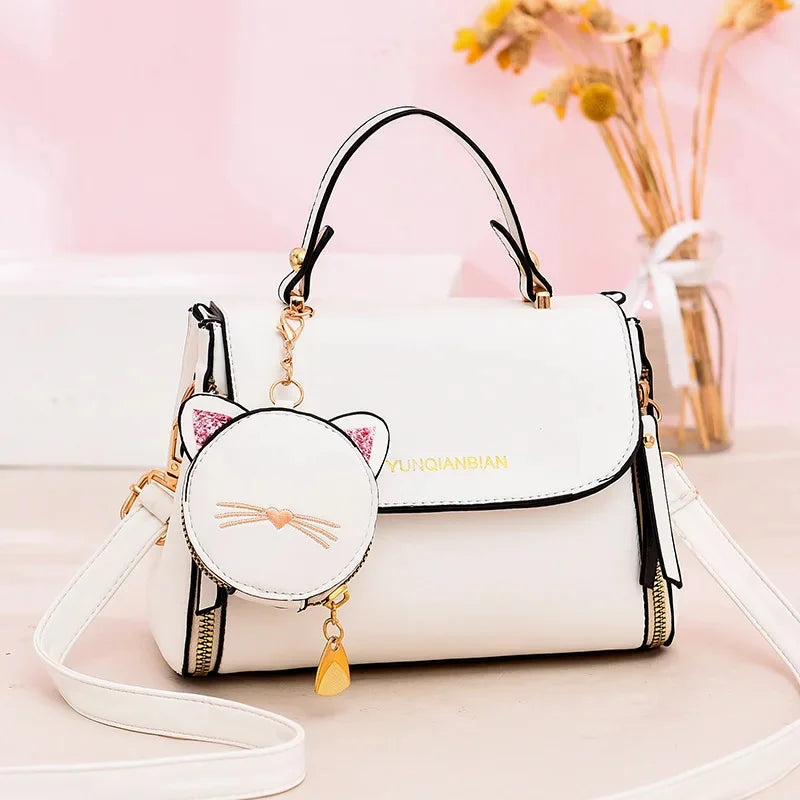 2024 Female Fashion Mini Wallets Set of Two Women s Handbags Brand PU Leather Large Capacity Shoulder Bag
