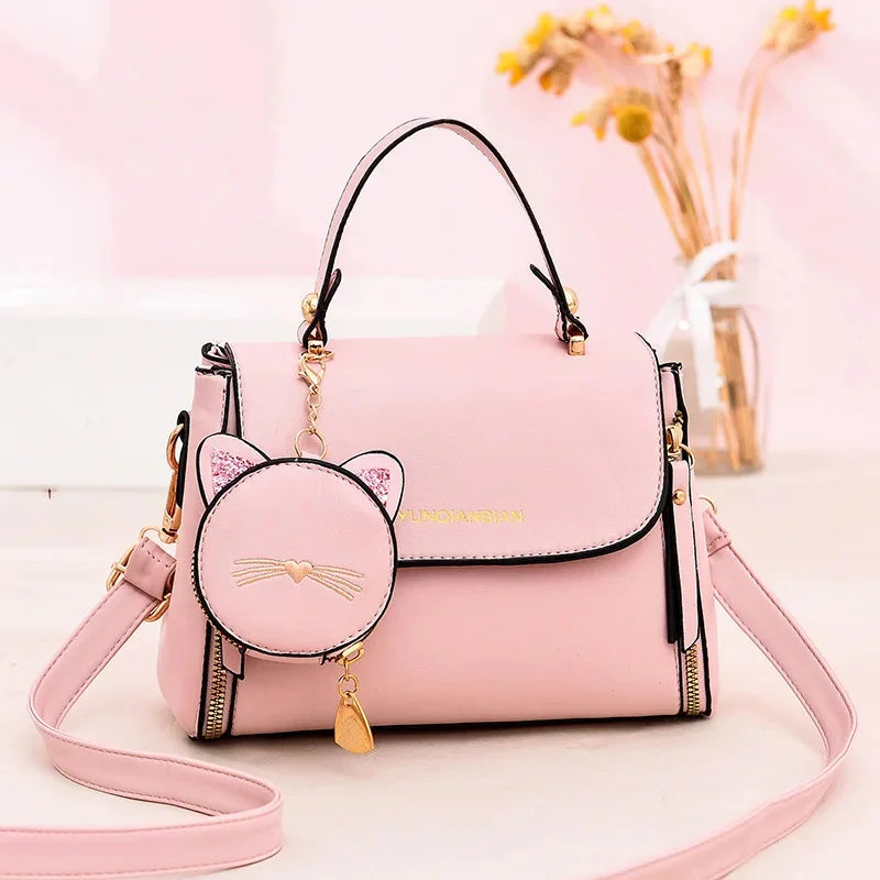 2024 Female Fashion Mini Wallets Set of Two Women s Handbags Brand PU Leather Large Capacity Shoulder Bag