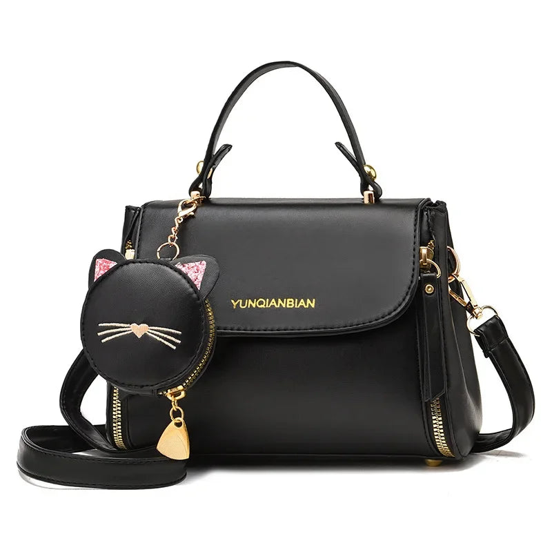 2024 Female Fashion Mini Wallets Set of Two Women s Handbags Brand PU Leather Large Capacity Shoulder Bag