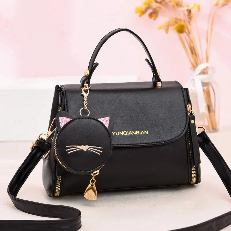 2024 Female Fashion Mini Wallets Set of Two Women s Handbags Brand PU Leather Large Capacity Shoulder Bag