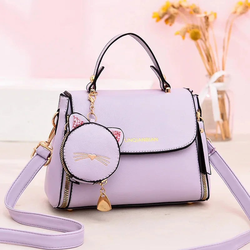 2024 Female Fashion Mini Wallets Set of Two Women s Handbags Brand PU Leather Large Capacity Shoulder Bag