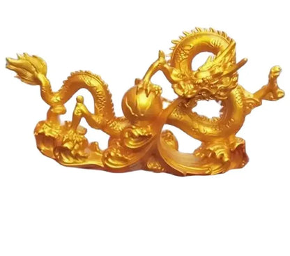 2024 Free shipping resin dragon bead handicraft furnishing articles Prosperous home decoration decoration mascot Fengshui statue