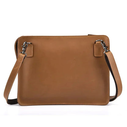 2024 Genuine Briefcase Fashionable Men Leather Business Laptop Bag crazy horse 100% genuine leather mens laptop messeng