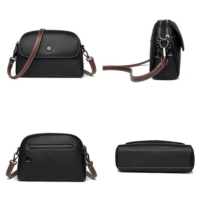 2024 High Quality Genuine Leather Women's Shoulder Bag Famous Brand Designer Female Crossbody Bags Trendy Casual Girl Handbags