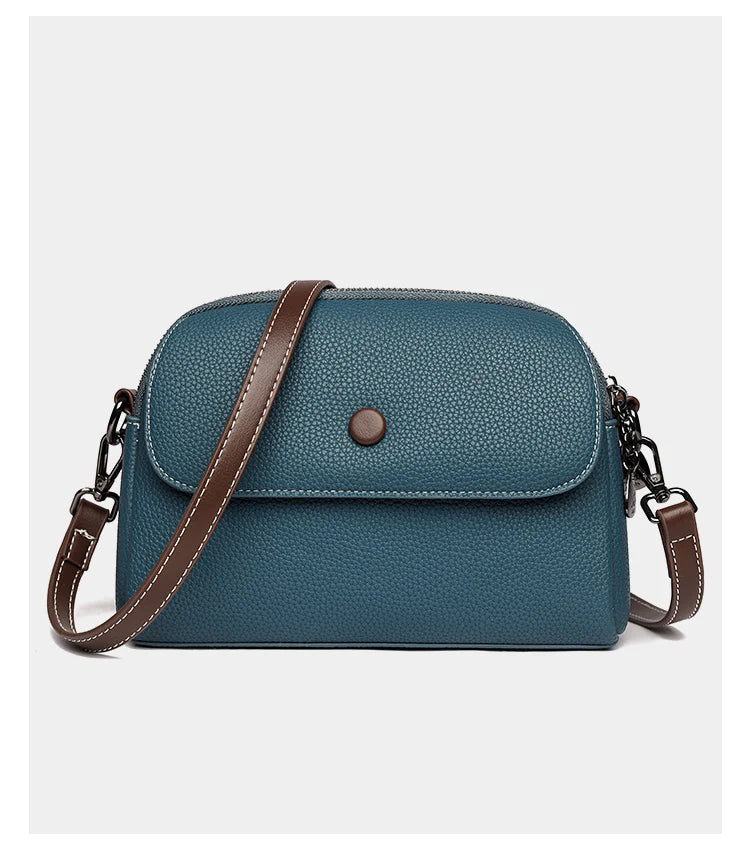 2024 High Quality Genuine Leather Women's Shoulder Bag Famous Brand Designer Female Crossbody Bags Trendy Casual Girl Handbags