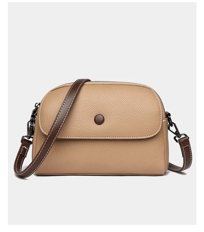 2024 High Quality Genuine Leather Women's Shoulder Bag Famous Brand Designer Female Crossbody Bags Trendy Casual Girl Handbags