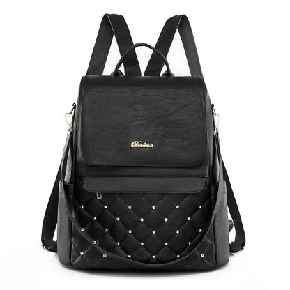 2024 High Quality Girls Fashion Backpack Luxury Women's Designer Soft Shoulder Bag Wallet Large Capacity School Student Bags Sac