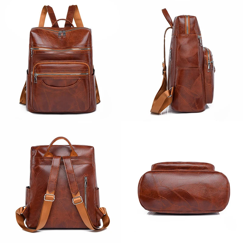 2024 High Quality Leather Designer Backpacks Luxurious Women's Brand Mochilas Multifunctional High Capacity Backpack Sac A Dos
