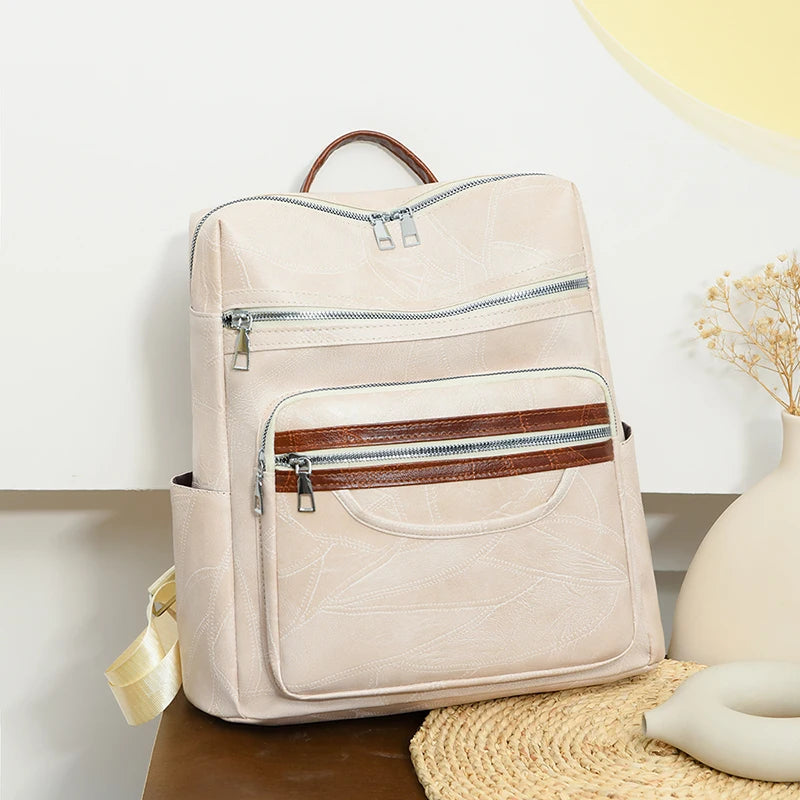 2024 High Quality Leather Designer Backpacks Luxurious Women's Brand Mochilas Multifunctional High Capacity Backpack Sac A Dos