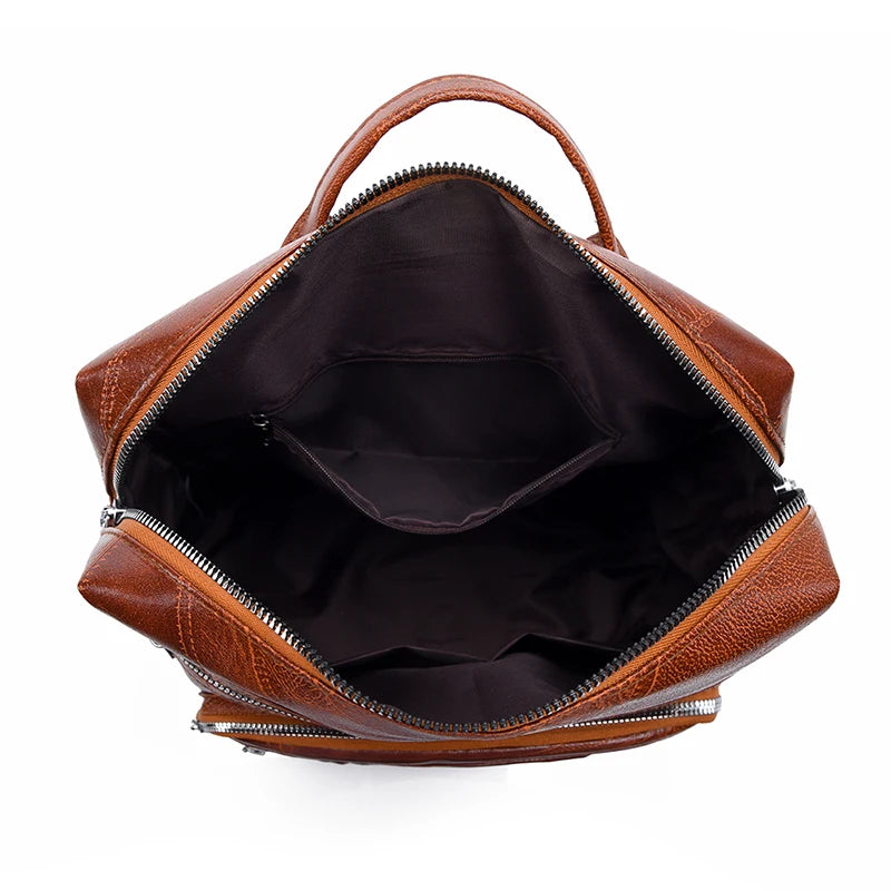 2024 High Quality Leather Designer Backpacks Luxurious Women's Brand Mochilas Multifunctional High Capacity Backpack Sac A Dos