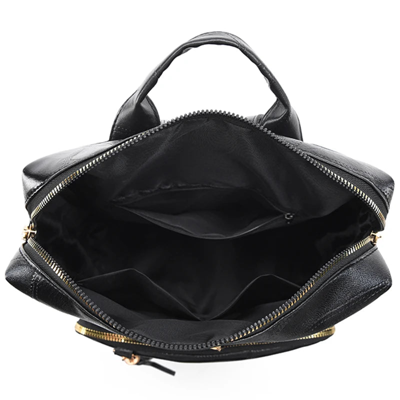 2024 High Quality Thickened Leather Mochilas With Tassels Designer Backpacks Luxury Brand Women's Backpack SchoolBag Sac A Dos