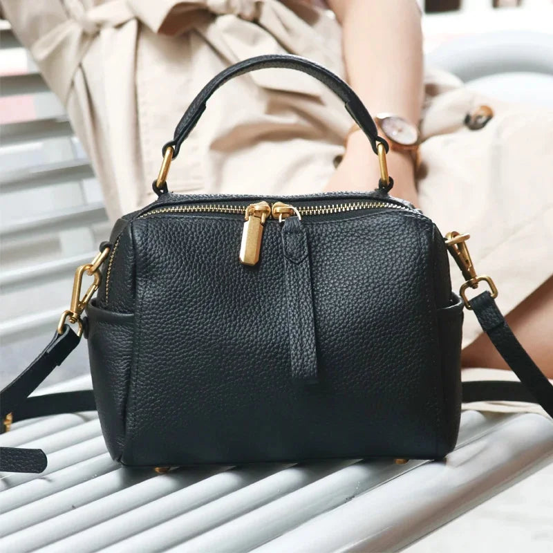 2024 Ins All-Match Soft Leather Handbag Top Designer Luxury Ladies One-Shoulder Messenger Bag Small Casual Broadband
