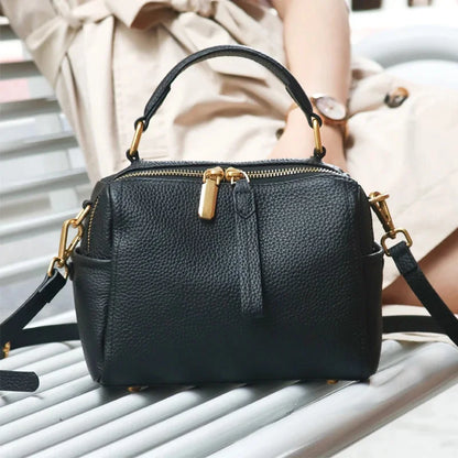 2024 Ins All-Match Soft Leather Handbag Top Designer Luxury Ladies One-Shoulder Messenger Bag Small Casual Broadband