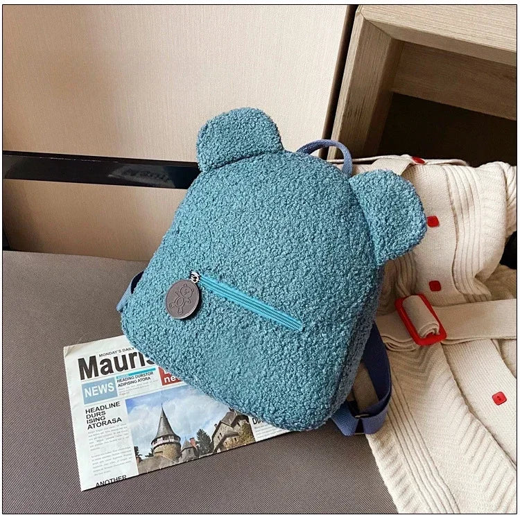 2024 Kids Cute Plush Bags Portable Women Lovely Bear Backpack Teenage Girls Small Bag Children's Bear Shaped Rucksack