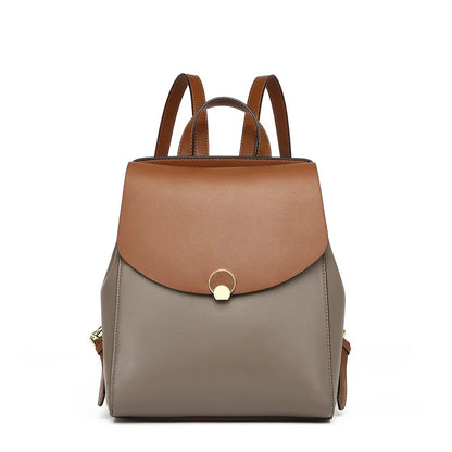 2024 Korean Fashion New High Capacity Academy Style Leather Women's Bag Travel Backpack Leisure backpacks