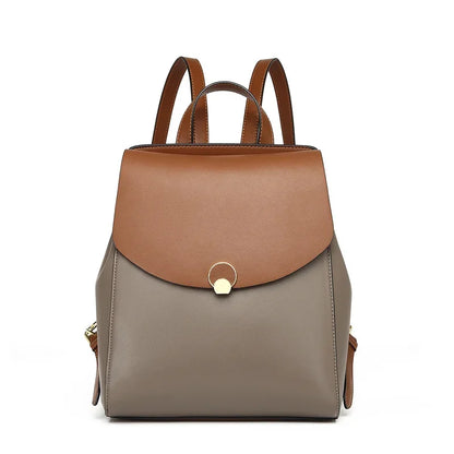 2024 Korean Fashion New High Capacity Academy Style Leather Women's Bag Travel Backpack Leisure backpacks