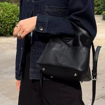 2024 Korean New Soft Leather Commuting Handbag For Women Fashion Versatile Single Shoulder Crossbody Bag
