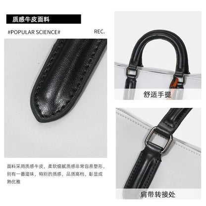 2024 Korean style trendy women's large-capacity handbag genuine leather women's bag shoulder crossbody tote bag Designer Luxury