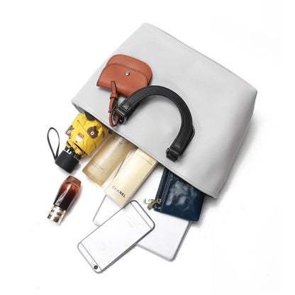 2024 Korean style trendy women's large-capacity handbag genuine leather women's bag shoulder crossbody tote bag Designer Luxury
