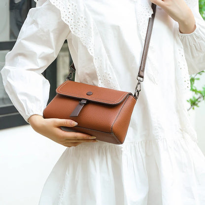 2024 Ladies Simplicity Dermis Tote Portable Barrel Shaped Solid Color Soft Leather Handbag Bags For Women Shoulder Crossbody Bag