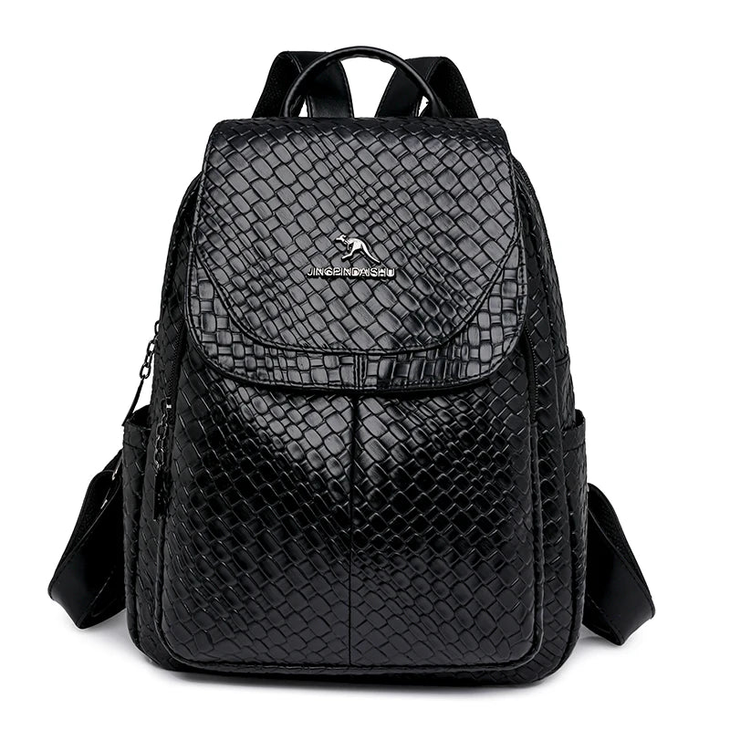 2024 Large Capacity And Multifunctional Travel Backpack Luxury Women's Designer Brand Backpack High Quality Leather Girl Mochila