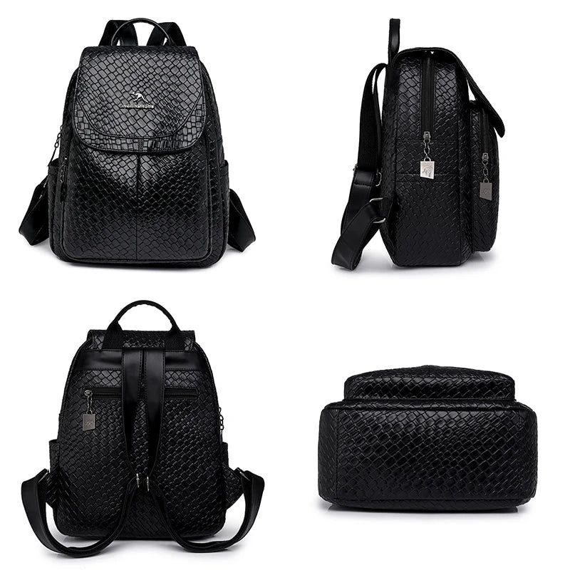 2024 Large Capacity And Multifunctional Travel Backpack Luxury Women's Designer Brand Backpack High Quality Leather Girl Mochila