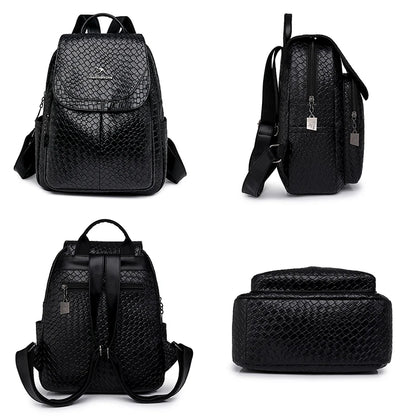 2024 Large Capacity And Multifunctional Travel Backpack Luxury Women's Designer Brand Backpack High Quality Leather Girl Mochila