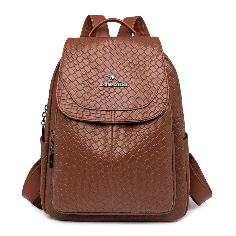 2024 Large Capacity And Multifunctional Travel Backpack Luxury Women's Designer Brand Backpack High Quality Leather Girl Mochila