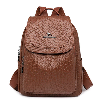 2024 Large Capacity And Multifunctional Travel Backpack Luxury Women's Designer Brand Backpack High Quality Leather Girl Mochila