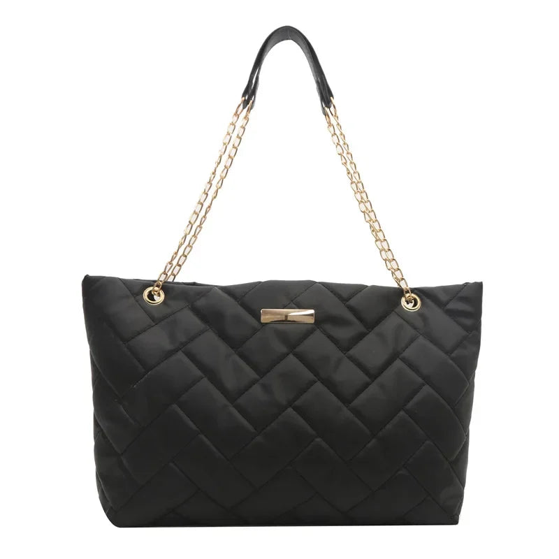 2024 Large capacity casual diamond bag simple portable shoulder bag embroidered thread tote bag luxury designer handbag