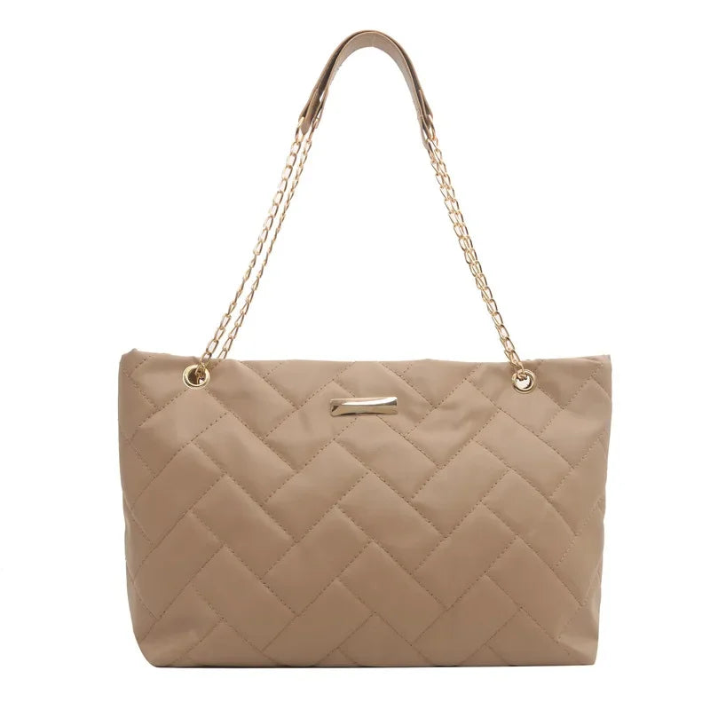 2024 Large capacity casual diamond bag simple portable shoulder bag embroidered thread tote bag luxury designer handbag