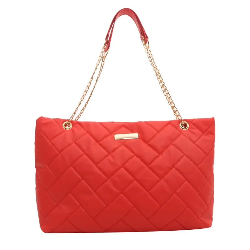 2024 Large capacity casual diamond bag simple portable shoulder bag embroidered thread tote bag luxury designer handbag