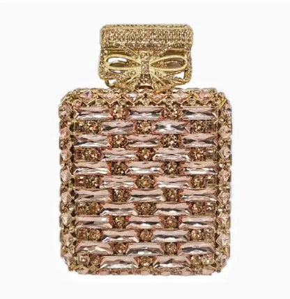 2024 Latest Glass Rhinestones Wedding Clutch Purse Luxury Women’s Crystal Evening Purses Clutches Bag Lady Chain Party Handbag