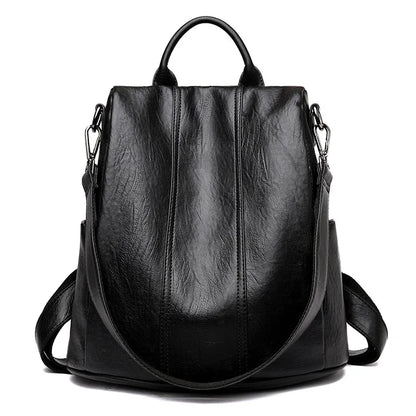 2024 Leather Backpacks Women Solid Color Fashion Trend Casual Travel Bags Large Capacity School Shoulder Bag for Teenager Girls
