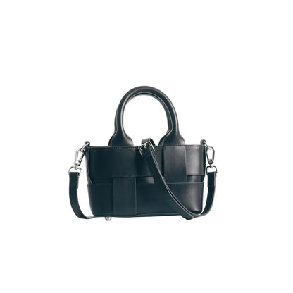 2024 Leather Women's Summer New Trendy Niche High-end Woven Handbag Shoulder Messenger Bag Fashion Explosion