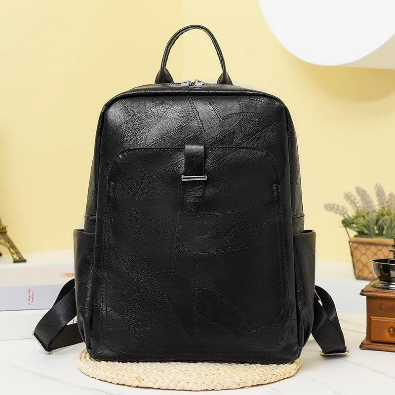 2024 Lightweight And High Quality Leather Backpack Splash Proof Travel Backpacks Luxury Retro Designer Brand Mochilas Sac A Dos