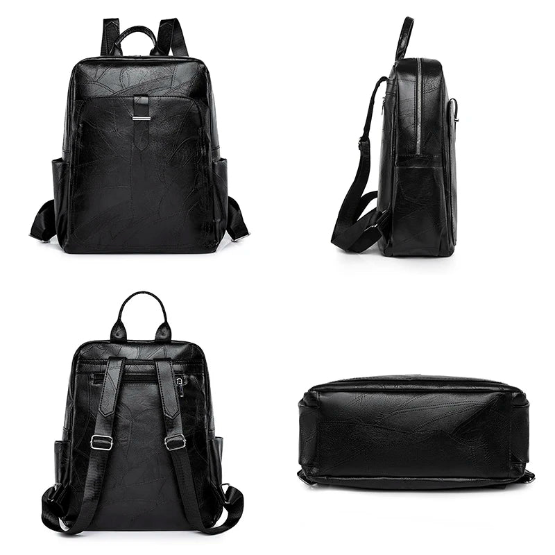 2024 Lightweight And High Quality Leather Backpack Splash Proof Travel Backpacks Luxury Retro Designer Brand Mochilas Sac A Dos