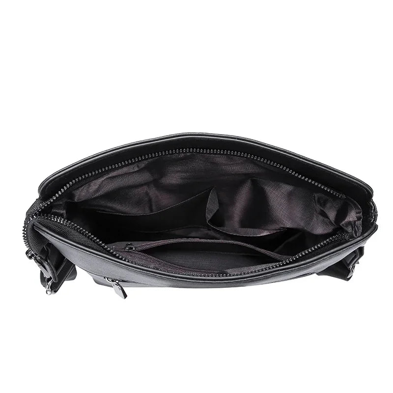 2024 Luxury Brand Men PU Leather Crossbody Business Black Messenger Bag Men's Shoulder Bags for Briefcase New year gift