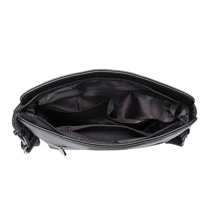 2024 Luxury Brand Men PU Leather Crossbody Business Black Messenger Bag Men's Shoulder Bags for Briefcase New year gift