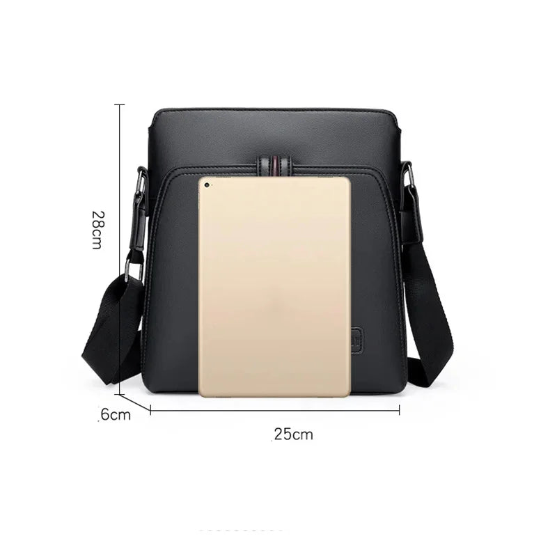 2024 Luxury Brand Men PU Leather Crossbody Business Black Messenger Bag Men's Shoulder Bags for Briefcase New year gift