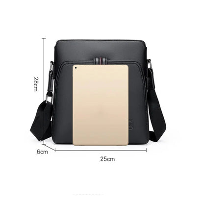 2024 Luxury Brand Men PU Leather Crossbody Business Black Messenger Bag Men's Shoulder Bags for Briefcase New year gift