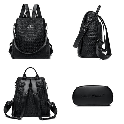 2024 Luxury Brand Women's Anti theft Bag High Quality Large Capacity Girl Backpack Retro Trendy Female Shoulder Bags Sac A Dos