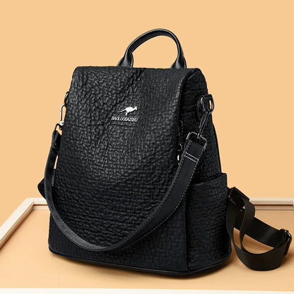 2024 Luxury Brand Women's Anti theft Bag High Quality Large Capacity Girl Backpack Retro Trendy Female Shoulder Bags Sac A Dos