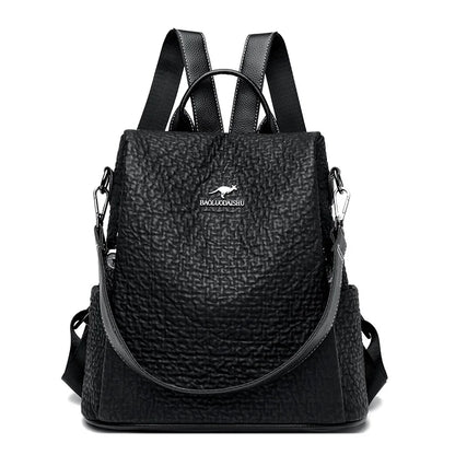 2024 Luxury Brand Women's Anti theft Bag High Quality Large Capacity Girl Backpack Retro Trendy Female Shoulder Bags Sac A Dos