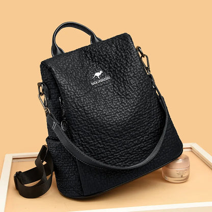 2024 Luxury Brand Women's Anti theft Bag High Quality Large Capacity Girl Backpack Retro Trendy Female Shoulder Bags Sac A Dos