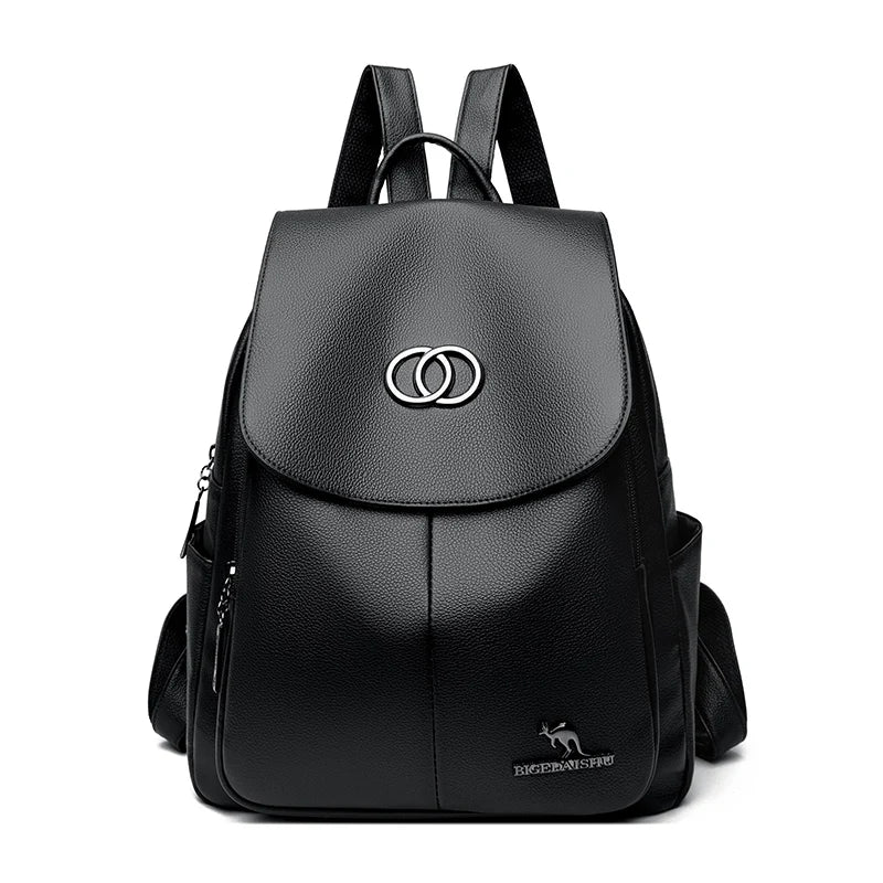 2024 Luxury Brand Women’s Backpack High Quality Leather Large Capacity Shoulder Bag Travel Backpack For Fashion Simplicity Girls