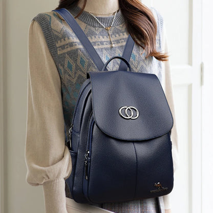 2024 Luxury Brand Women’s Backpack High Quality Leather Large Capacity Shoulder Bag Travel Backpack For Fashion Simplicity Girls