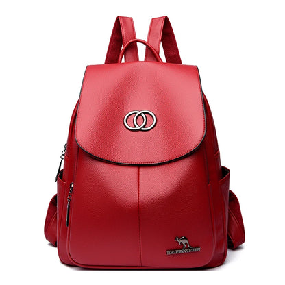 2024 Luxury Brand Women’s Backpack High Quality Leather Large Capacity Shoulder Bag Travel Backpack For Fashion Simplicity Girls